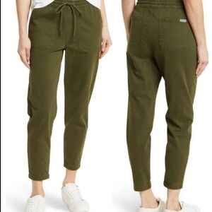 Joe’s Jeans Olive Green Cargo Jogger Patch Pocket Drawstring Stretchy Pants